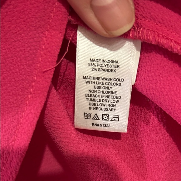 CeCe Fuchsia Ruffle Sleeve Blouse - Picture 5 of 6